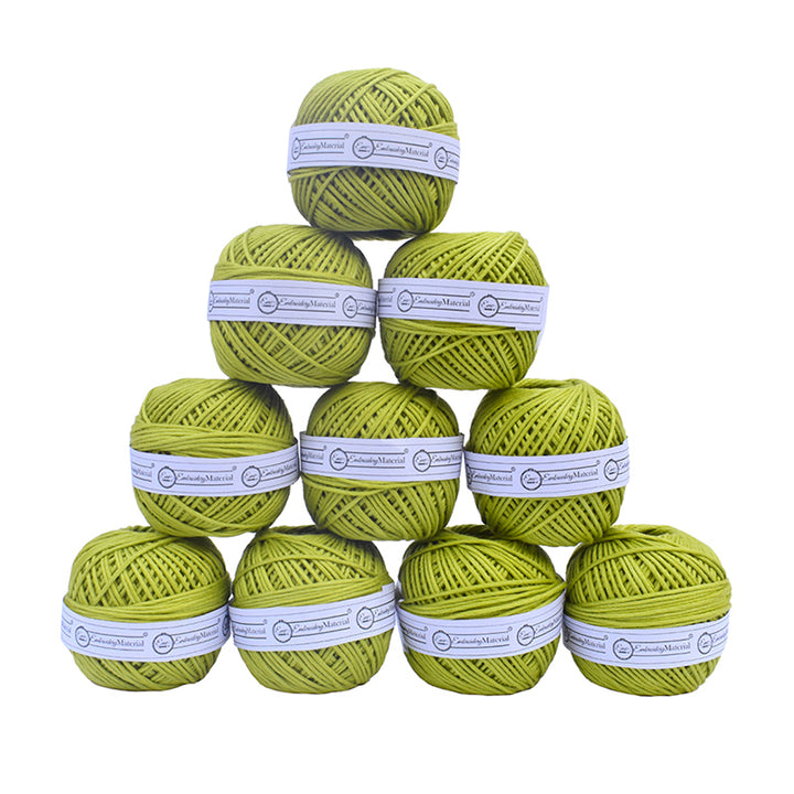 green color crochet thread 