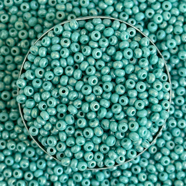 Preciosa Rocaille Seed Beads in Turquoise Color, EMBSB05797