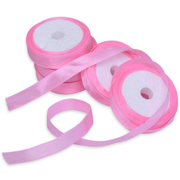 Baby Pink Color Satin Ribbon - 5 Roll