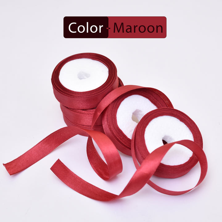 Buy Maroon color satin ribbon online at wholesale price ...