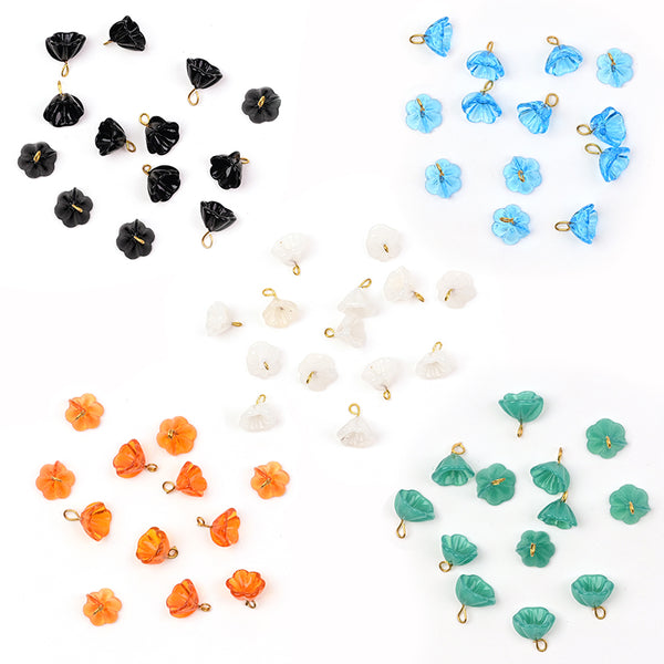 1: flower shape charms    2: flower shape dangles    3: flower shape beads
