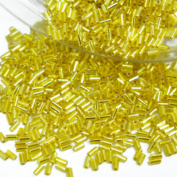 Yellow MGB glass beads for making jewelry