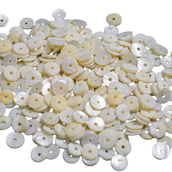 Single Centre Hole Round MOP Shell Buttons 8MM 288 Pieces