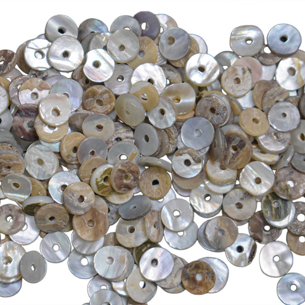 Single Centre Hole Tiny Round MOP Shell Buttons 5MM 288 Pieces