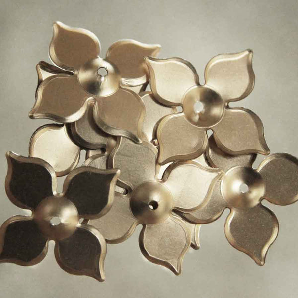 18*25 MM , Flower Shape Sahara Sun colour Sequins - EMB366