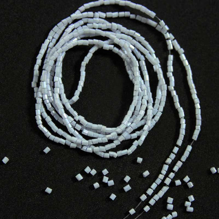 Pale Pastel Purple Color 2Cut Beads Strings