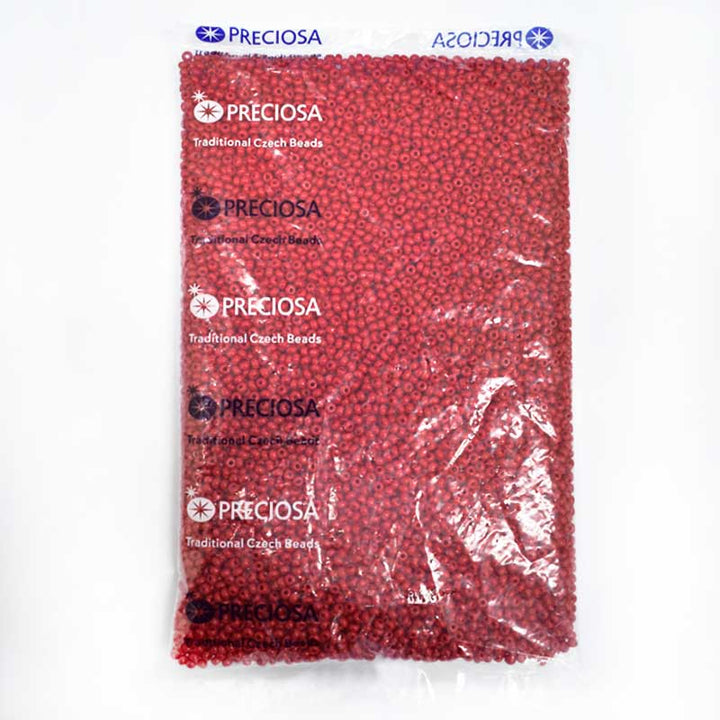 Preciosa Seed Beads in Dark Red