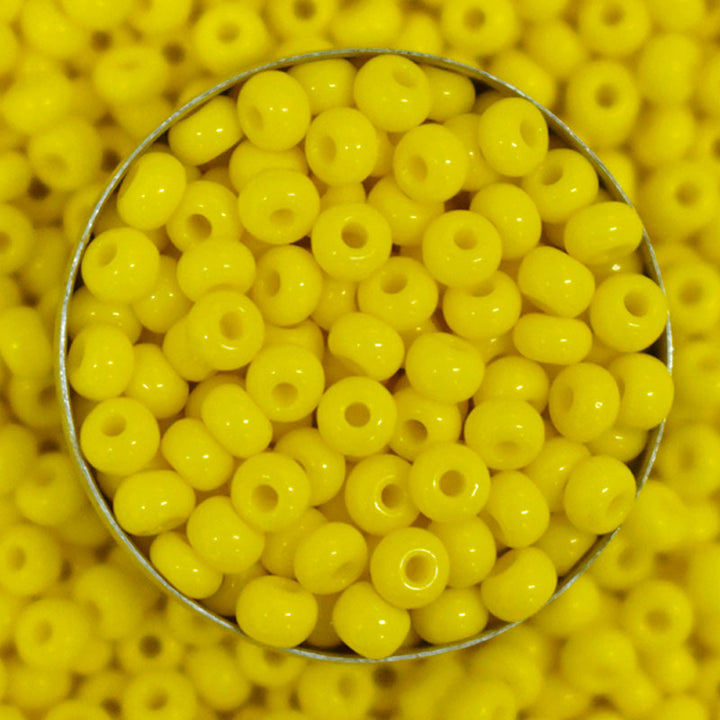 6/0 Preciosa Czech Beads in Lemon Yellow Color