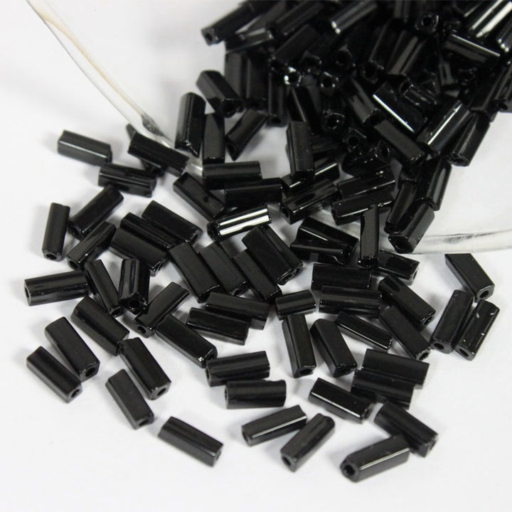 Black Color Square Tube Shape Ceramic Beads