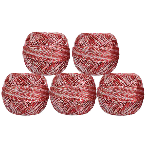 Buy Red and Baby Pink color crochet cotton threads at wholesale prices ...