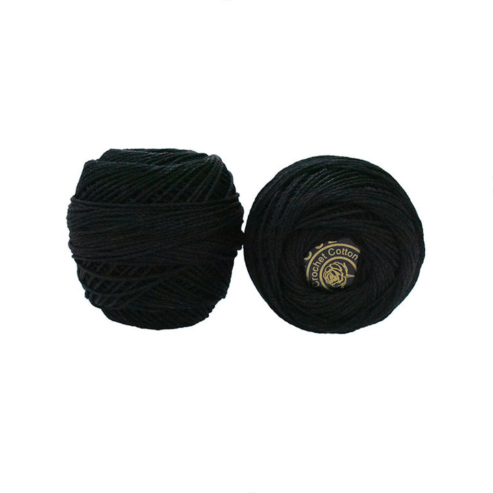 black crochet cotton thread