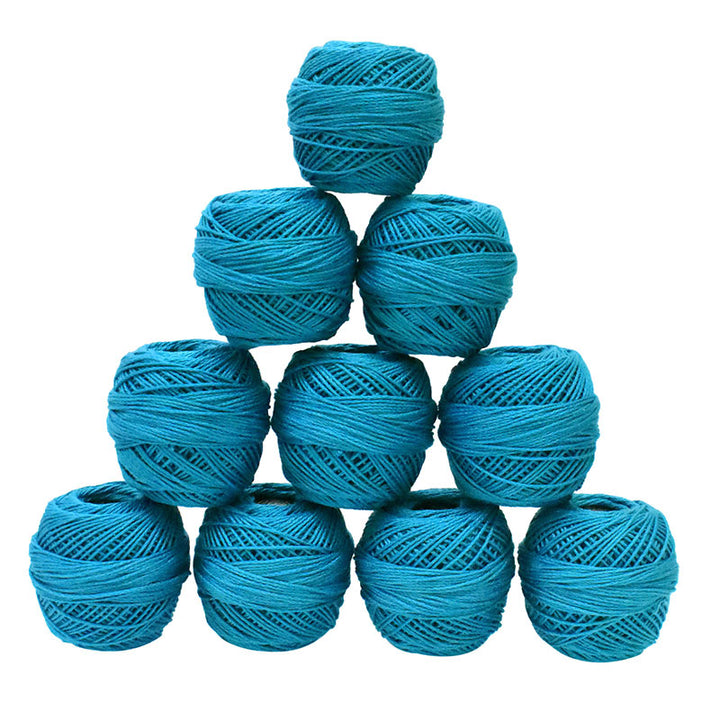 size 12 blue crochet cotton thread