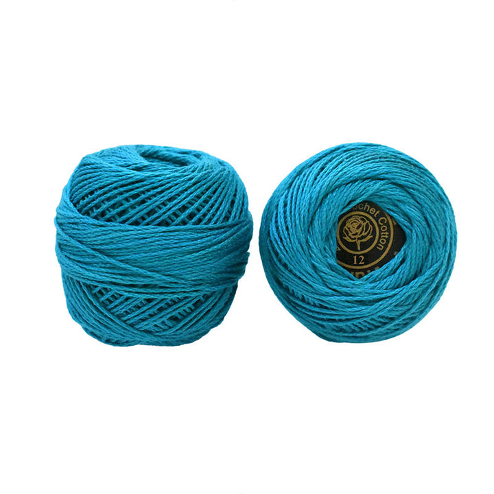 blue color crochet cotton thread roll