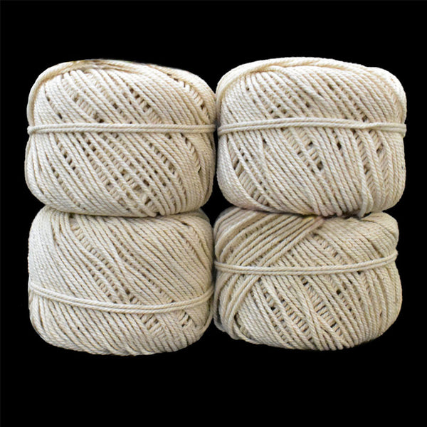 Cream Color Twisted Cotton Piping Thread - Pack of 4 Rolls