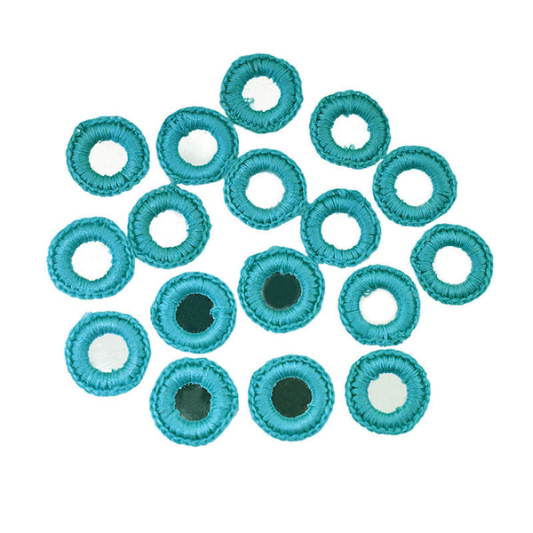 Sea Green Color Crochet Thread Rings 