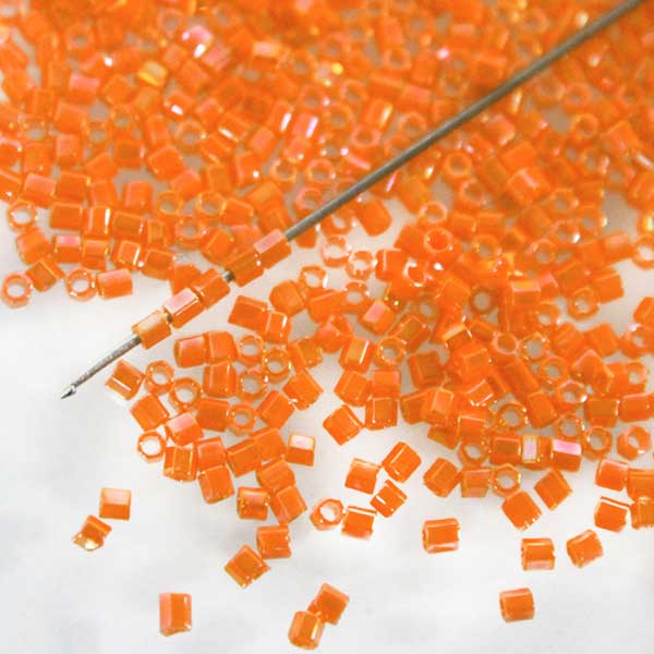 Miyuki Orange Color Cut Delica Beads