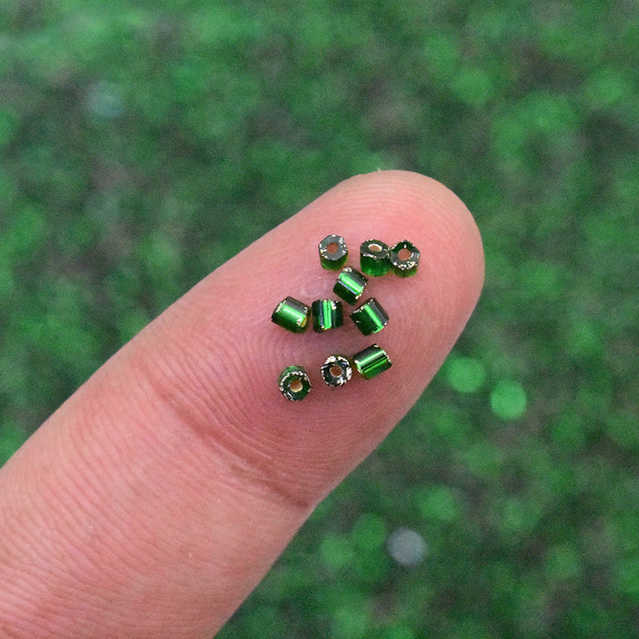 2mm green beads