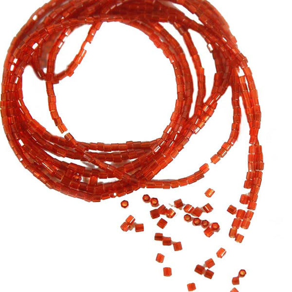 Sunset Red Color Miyuki Cut Delica Beads Strings