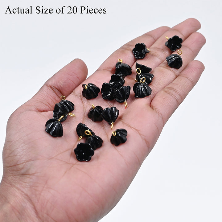 Flower Black charms