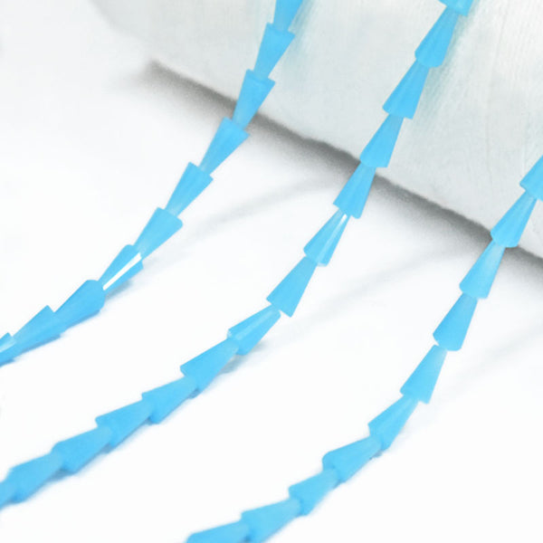 Light Sky Blue color cone faceted beads