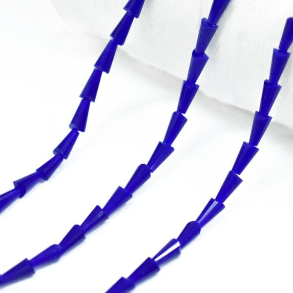 Royal Blue color cone faceted beads