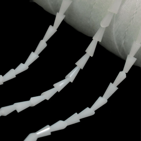 Off White color cone faceted beads