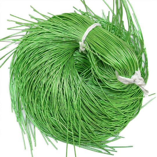 1MM Smooth Dabka/ French Wire in Parrot Green Color