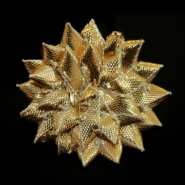 EMBGF4503 (GOTA FLOWER IN LIGHT GOLD COLOR)