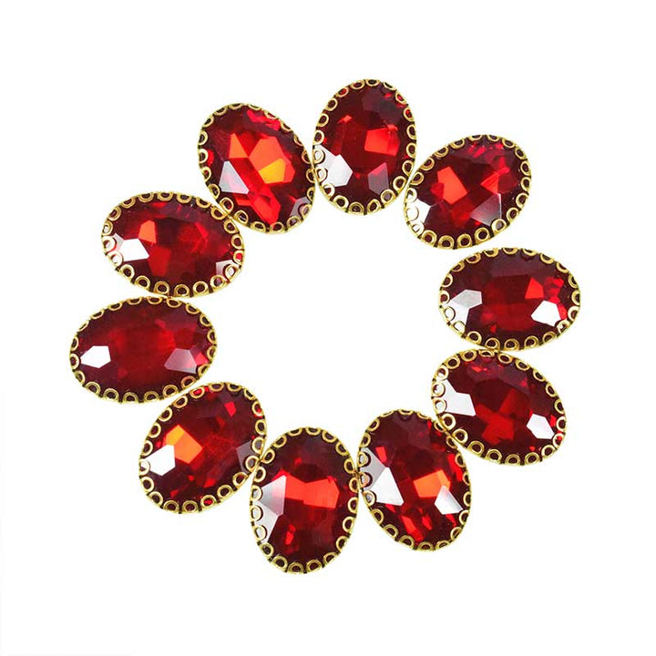red sewing stones   