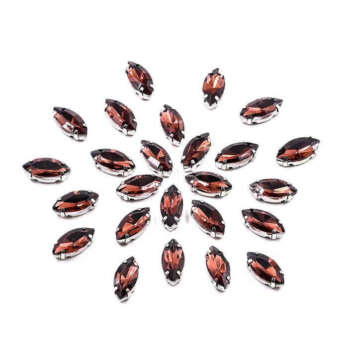 Mulled Wine Colour Eye Shape Rhinestones