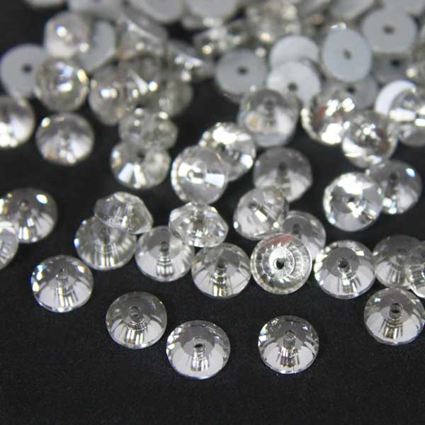 Buy Flat Back Silver Color Centre Hole Sew on Rhinestones online at ...
