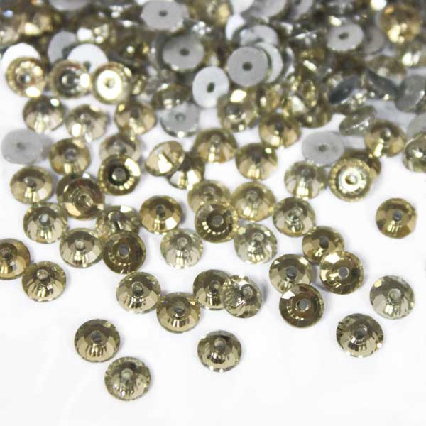 EMBGS4840 (Flat Back BD Golden Color Sew on Rhinestones)