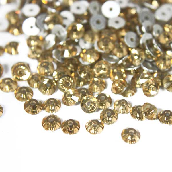 Buy Flat Back Sunlight Gold Color Centre Hole Sew on Rhinestones online ...