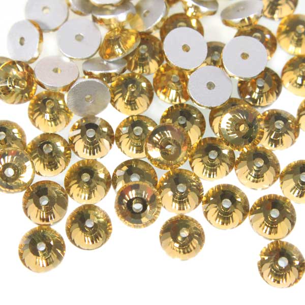 EMBGS4849 (Flat Back Light Colorado Topaz Color Sew on Rhinestones)