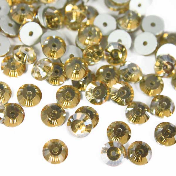 EMBGS4850 (Flat Back Light Colorado Topaz Color Sew on Rhinestones)