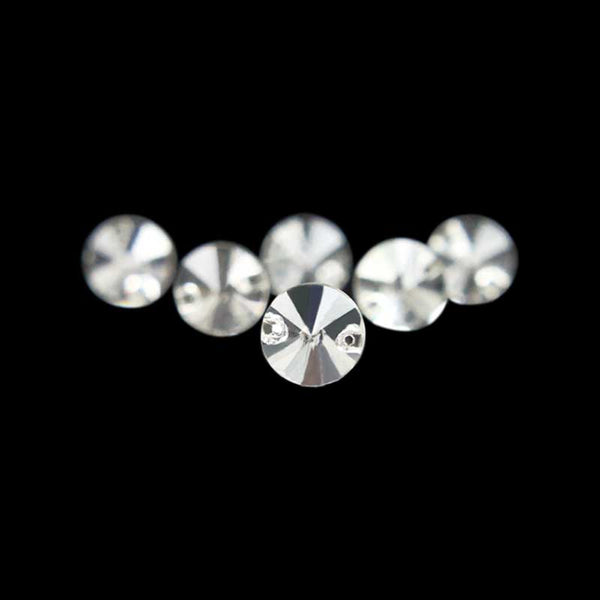 EMBGS4891 (12MM Silver Color Flat Back Round Rivoli Glass Crystal)