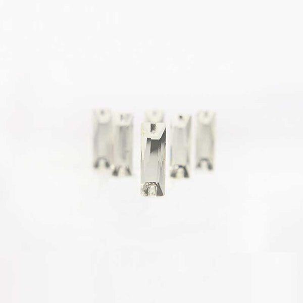 EMBGS4907 (8x22 MM Silver Color Flat Back Rectangle Glass Crystal)