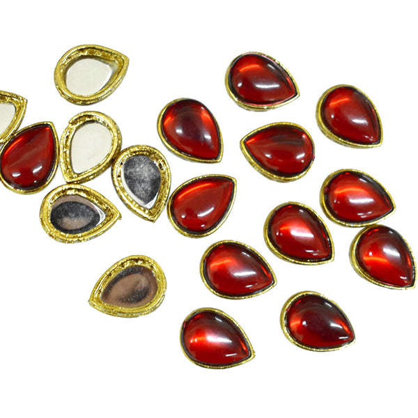 Red Kundan stones for embroidery