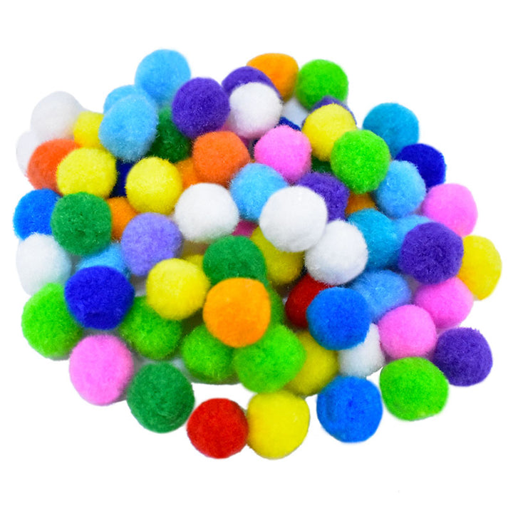 multicolour pom pom balls