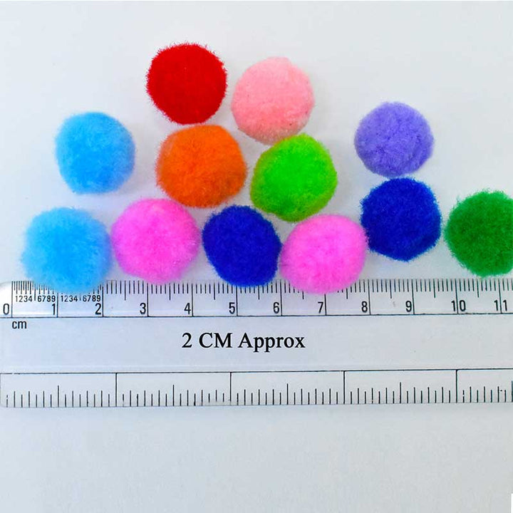 multicolour felted balls