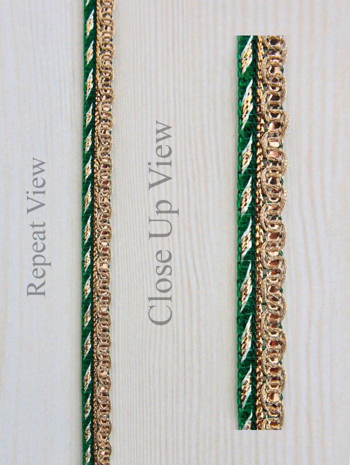 Green Color Lace Trim
