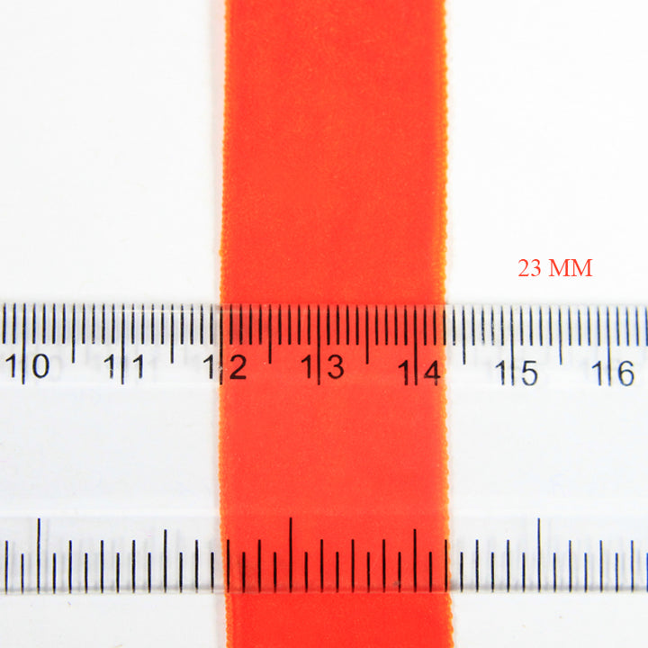 Dark Orange Color Thick Velvet Ribbon