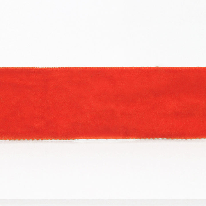 Dark Orange Color Thick Velvet Ribbon