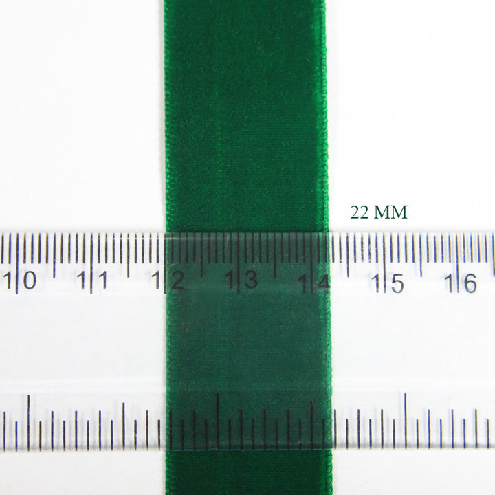 Dark Green Color Thick Velvet Ribbon