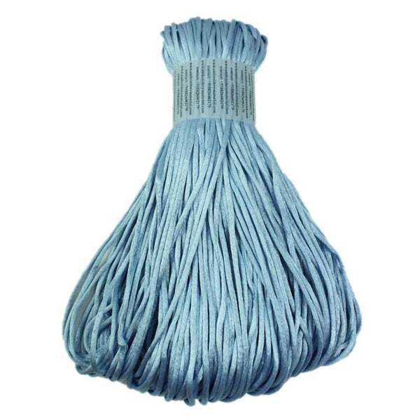 Baby Blue Color Rattail Satin Cord