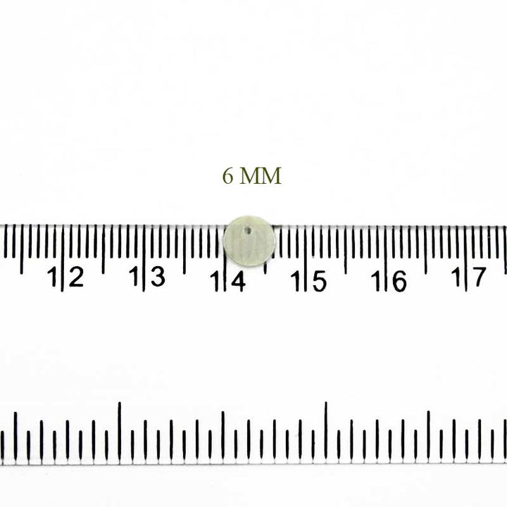 6mm Fern Green color top hole sequins