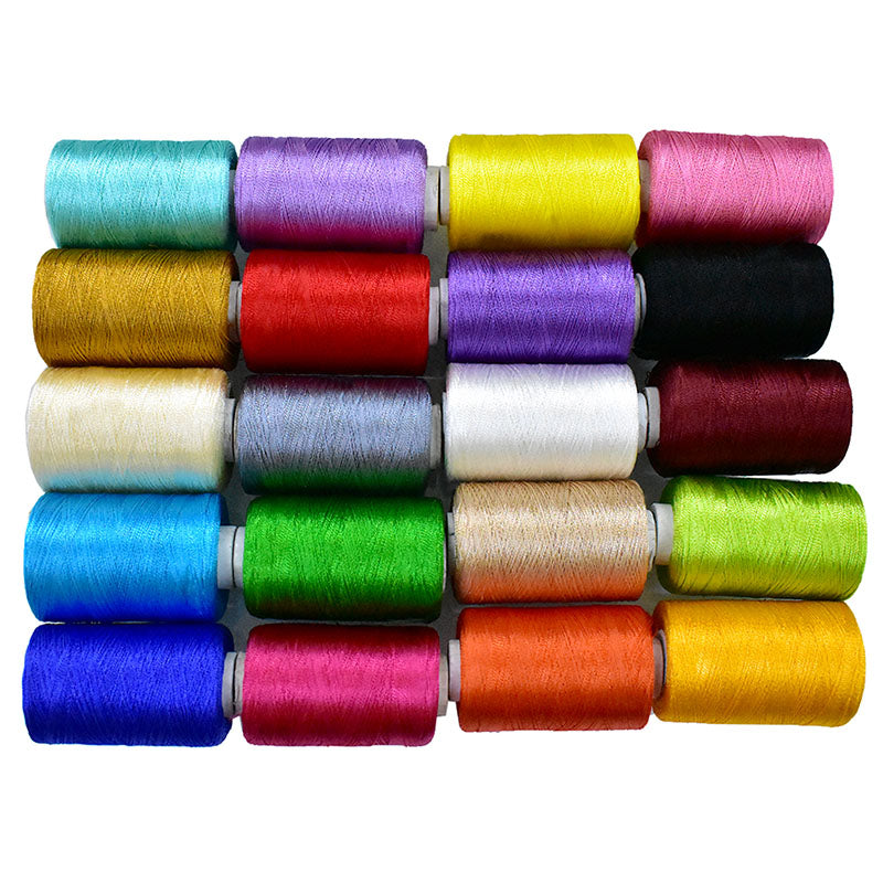 Buy Art Silk thread Combo of 20 Colors online at best prices ...