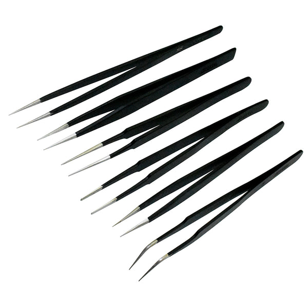 Tweezers Set of 6 For Beads Crystals & Jewelry Making