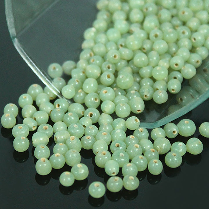 Light Sage Green Color Round Shape Ceramic Beads