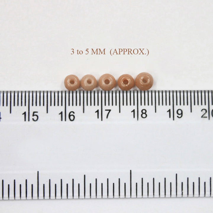 Cream Blush Color Round Shape Ceramic Beads